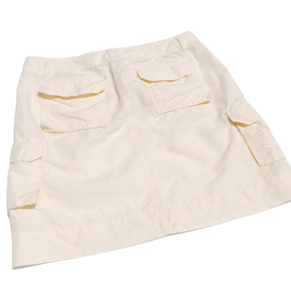 Gap Utility Cargo Skirt, Cream Linen Blend, Size 6 - Picture 9 of 13